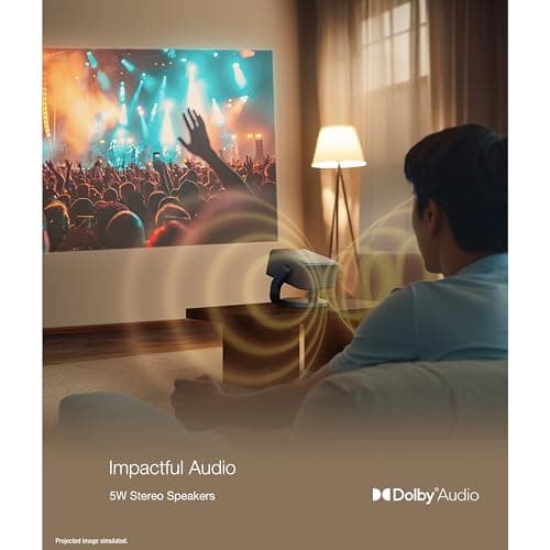 Epson EpiqVision Mini EF22 Portable Smart Laser Projector, Bright 1,000 Lumens, FHD 1080p HDR, 3-Chip 3LCD, Google TV, Netflix, Swivel Stand, Stereo Speakers, Outdoor Backyard/Home Theater - Blue 7