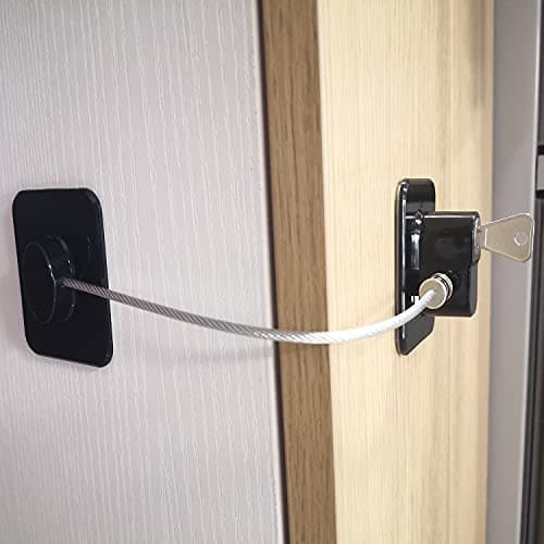 YEYA Upgraded Refrigerator Locks 4 Pack, Baby Proof Cabinet Locks with Keys, Safety Cabinets Door for Toddler 9