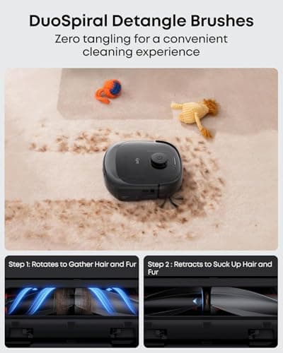 eufy E25 Omni Robot Vacuum and Mop Combo,HydroJet System, 20,000Pa Turbo Suction, Zero-Tangle Design, Auto-Empty & Self-Cleaning All-in-One Station + Official Replacement Parts Kit 5