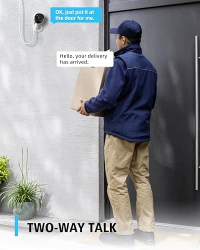 virtavo Cam ET1-2K Home Security Camera, Indoor/Outdoor, Starlight Color Night Vision, Motion Detection, 2-Way Audio, Cloud/SD Storage, IP65, Magnetic, Wired, 2.4GHz WiFi 6