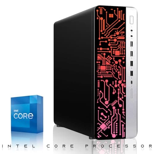 HP G3 Desktop PC, Intel i3, 16GB RAM, 512GB SSD, 27-Inch Curved Monitor, RGB Speaker, RGB Keyboard with AI-Enabled Copilot Key Mouse, 2X ARGB Fan WiFi, Windows 11 Pro (Renewed) 8