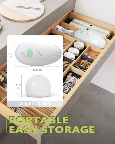COOBIIYA Electric Can Opener, Rechargeable Cordless Automatic Electric Can Opener for Seniors, Smooth Edge for Kitchen, White 7