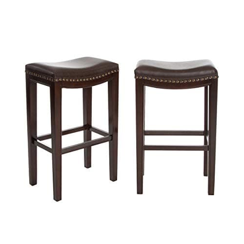 Christopher Knight Home Avondale Backless Bar Stools,12"D x 18.13"W x 30"H, 2-Pcs Set, Brown