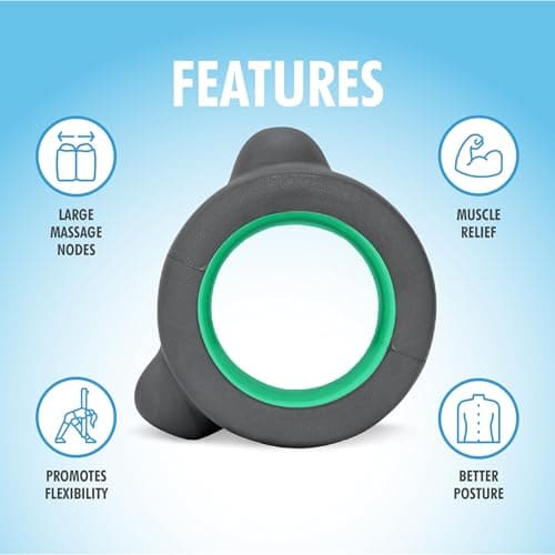 Lumia Wellness Massage Neck Roller - 4”, Neck & Headache Relief, Muscle Release Tool, Knots & Tension Relief, 500lbs Capacity 3