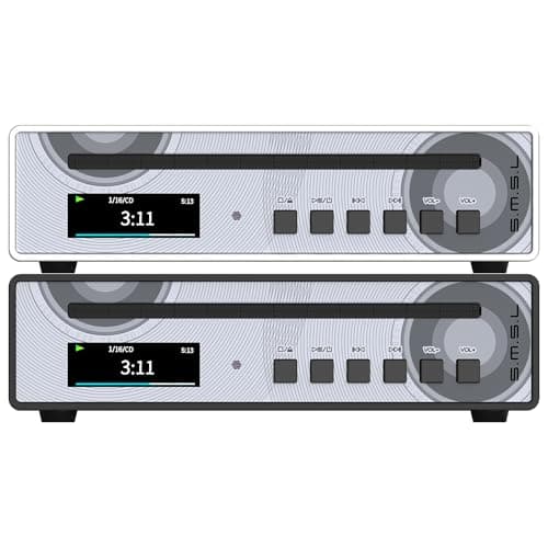 SMSL PL100PRO CD Player,RCA/Optical/Coaxial/XLR Balanced/3.5+4.4mm Headphone Output,200mW 32Ω,2*CS43131 High-End DAC Chips,Compatible with CD-R/CD-RW/MP3 Discs,Lossless MQA Playback