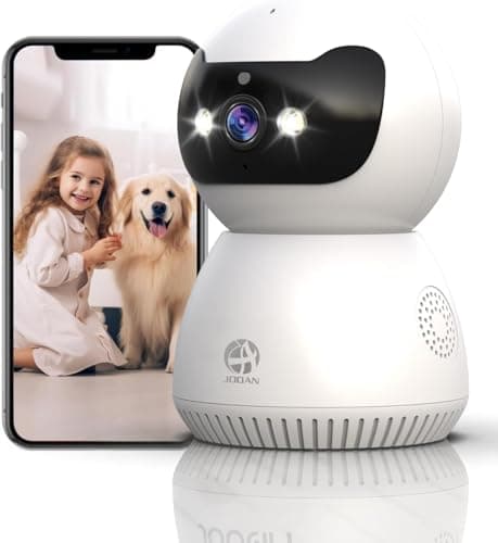 JOOAN 2K 5G Security Camera Indoor 360 PTZ Camera 5G/2.4G Dual WiFi for Baby Pet Home Smart Surveilalnce Motion Detect Alert Fast Playback 2 Way Audio Color Night Auto Tracking SD Card/Cloud Storage