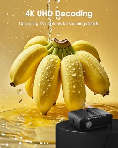 Daylight Projector 4K Ultra HD 2300 High ANSI Smart Home Theater with WiFi 6, Bluetooth, NFC, Streaming Apps, Bright Daytime Proyector, HDR10+, Auto Focus, HDMI 2.1 ARC USB for Movie Video Gaming CIVE 6