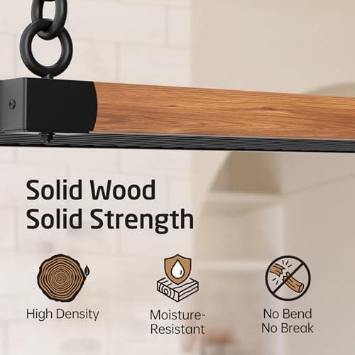 KES 48 Inch Large Hanging Pot Rack Ceiling Mount with 130lb High-Capacity, Ceiling Pot and Pan Hanging Rack with 20 Hooks, Heavy Duty Pot Hangers for Kitchen, Matte Black, KUR530S122-BK 7