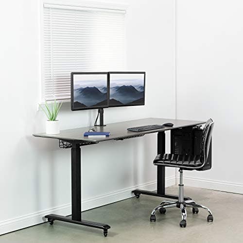 VIVO Dual 13 to 30 inch LCD Monitor Desk Mount, Fully Adjustable Stand with Tilt and Swivel, Holds 2 Screens with Max VESA 100x100, STAND-V200B 9