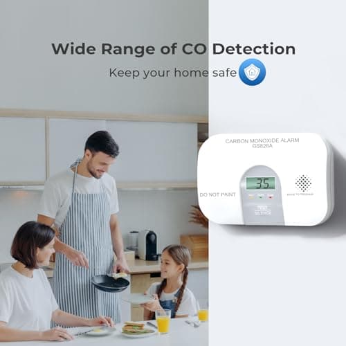 Siterwell Carbon Monoxide Detectors, 10 Year Product Life CO Detector with LCD Digital Display and Sound Warning, ETL Listed, Carbon Monoxide Detectors Battery Operated for Home School Office, 1-Pack 7