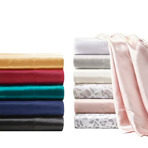 Madison Park Essentials Satin Luxury Wrinkle-Free High-Luster and Silk Standard Teal 2 13