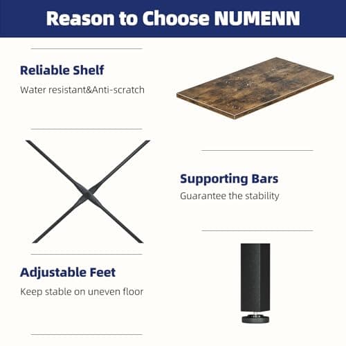 NUMENN Triple Wide 5 Tier Bookshelf, Rustic Industrial Style Bookcases with 14 Open Display Shelves, Modern Tall Bookcase Furniture for Bedroom, Living Room and Home Office, Vintage 6