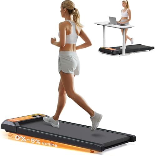 VITALTRACK Walking Pad Treadmill with Incline, 2.5 HP Portable Under Desk Treadmill Small, Compact Treadmills for Home and Office, Walking Jogging Running Machine with Remote Control and LED Display