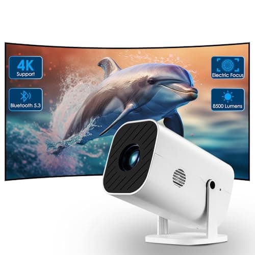 [180°Adjustable Stand] [Electric Focus] [Built-in Speaker] Mini Projector With Bluetooth,Projector for Bedroom, Native 1080P, Compatible 4K, Compatible with Android/iOS/TV Stick/PS5/Laptop/HDMI/USB