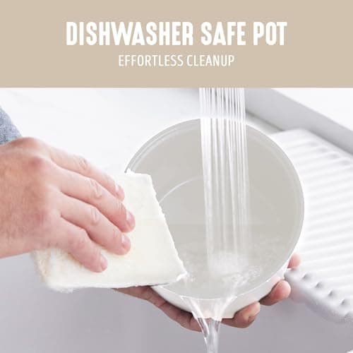 GreenLife Rice Cooker with Removable PFAS-Free Ceramic Nonstick Pot, 3-Cups Uncooked/6-Cups Cooked, Grains & Oatmeal Multicooker, Compact One-Switch Design, Auto Keep Warm, Easy Clean, Cream 8