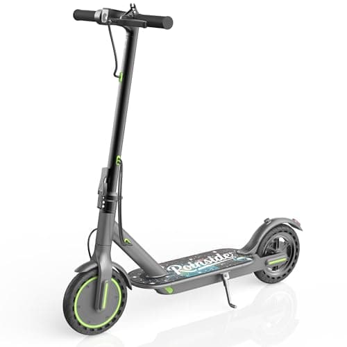 Roinside Electric Scooter - 8.5" Solid Tires, 350W Motor, Up to 19 MPH& 12 Miles Long-Range Commuting Folding E-Scooter for Adults with Dual Braking System and Smart App