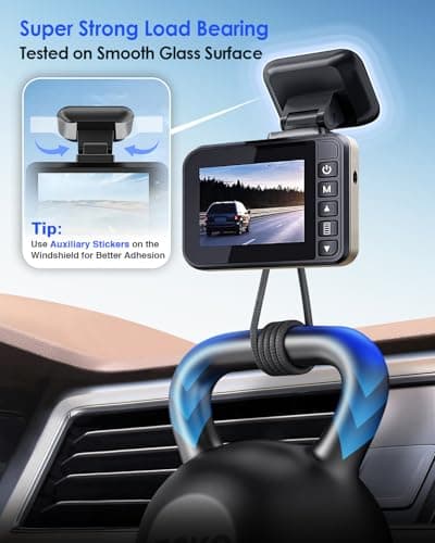 4Pcs Adhesive Sticky Pads for Dash Cam, Square High Heat Resistant Double-Sided Sticker Replacement Fit for Windshield Dashcam Mount, 2.83" Car Windscreen Window Glass Mounting Tape Heavy Duty 5