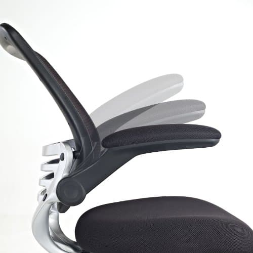 Modway Edge Mesh Back and Mesh Seat Office Chair In Black With Flip-Up Arms in Black 8