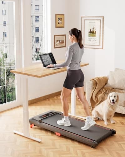 WalkDate Walking Pad, Incline Walking Pad Treadmill, Under Desk Treadmills 265 Lbs Capacity, 2.5HP Low Noise Portable Running Machine for Home and Office, with LED Display, Remote Control 8