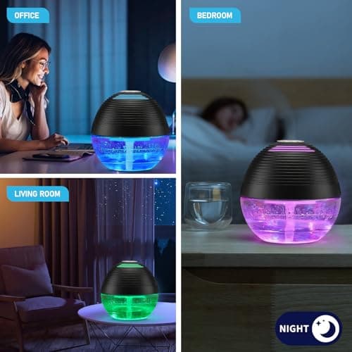 ap airpleasure Water-Based Purifier Air Washer, Air Revitalizer & Freshener, Air Fresher with 6 Colorful lights for Rooms (Black) 15