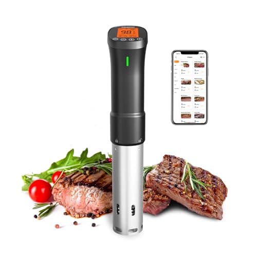 2.4G WIFI Sous Vide Cooker INKBIRD Sous Vide Machine with APP Control, 1000 Watts Immersion Circulator with APP Recipes Timer Alarm Mobile Notification, 3D Water Fast Heating Ultra-Quiet