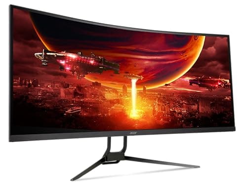acer Nitro 34 Inch UWQHD 3440 x 1440 1000R Curved PC Gaming Monitor | AMD FreeSync Premium | Up to 180Hz Refresh | Up to 0.5ms | AdobeRGB 90%| Delta E<2 | 1 DP 1.2 & Two HDMI 2.0| EDA343CUR V3bmiippx 8