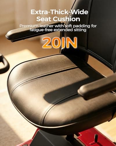 IQIRAF Foldable Mobility Scooters for Seniors, Black Powered Electric Wheelchair, 4 Wheel Lightweight Mobility Scooters for Adults, Mobility Scooter with Seat, Folding Travel Motorized Scooter 8