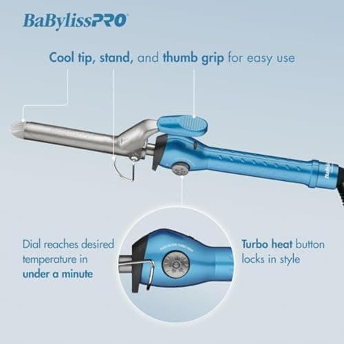 BaBylissPRO Nano Titanium Spring Curling Iron, 1.25" Professional Spring Hair Curler for Long Lasting Curls & All Hair Types 8