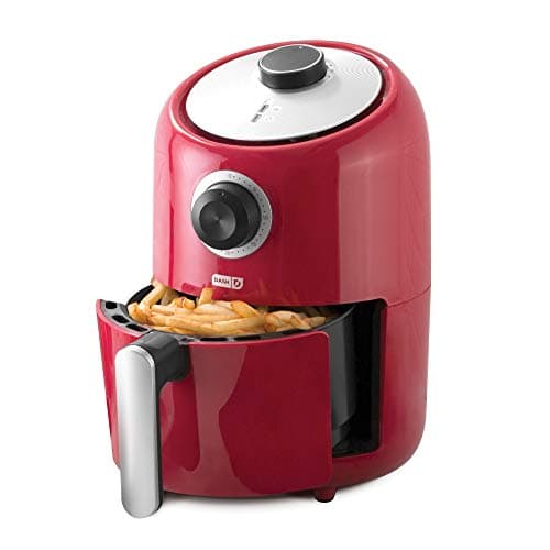 Dash Compact Air Fryer - Healthy Cooking with Auto Shut-Off Feature, Adjustable Temperature Control & Nonstick Fry Basket - Has AirCrisp® Technology - 2 Quart - Red