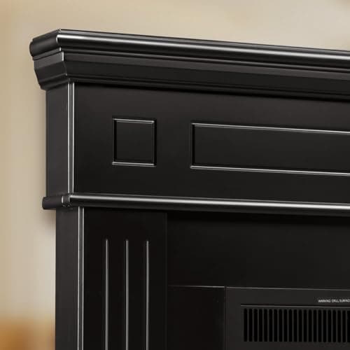 43.31 Inch Corner Fireplace TV Stand with Mantel - Electric Fireplace Heater, Wooden Entertainment Center, Adjustable LED Flame, Freestanding (750W/1500W),Corner Black 6