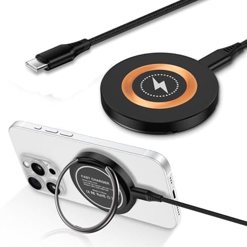 Samsung Magnetic Charger Wireless Fast Charging Pad for Samsung Galaxy S26 S25 Ultra/S24 Plus/S23/S22/S21/S20/S10/15W MagSafe Charger Stand for iPhone 17/16 Pro Max/15/14/13/12/Pixel 9 Pro/9a/8a/7a/7