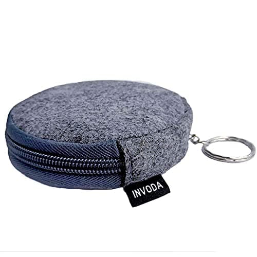 Pill Organizer Weekly,INVODA Pill Case 7 Day 3 Times Medicine Pill Dispenser,Push Button Rotate Pill Planner with 7 Compartments (Green+Dark Grey Bag) 7