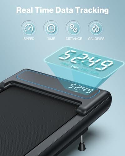 COZYINN 10% Incline Walking Pad - 2.5HP 4MPH 265+lb Capacity Treadmills for Home, Portable Foldable Adjustable Incline Treadmill with Mute Control, Works with KINOMAP 9