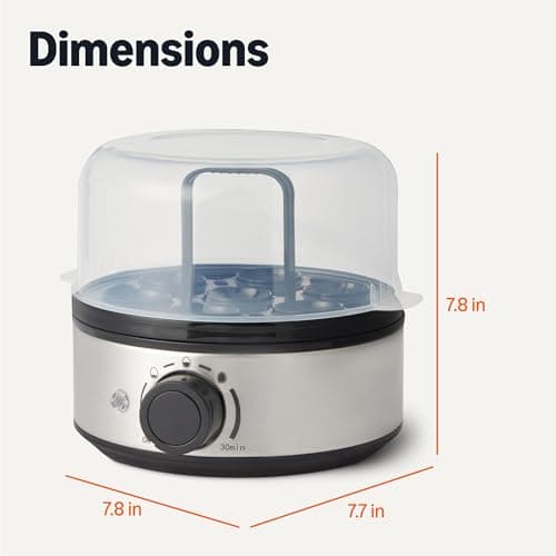 Amazon Basics Electric Egg Cooker for Hard-Boiled Eggs, 7-Egg Capacity, BPA Free, Black 5