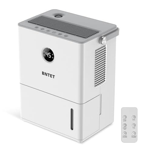 BNTET 2-in-1 Dehumidifier and Humidifier Combo, 68 oz Tank with Auto Shutoff, Smart Humidity Control, 30-Second Rapid Dehumidification, 12H Timer, 7-Color LED Light for Home Use