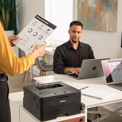 Brother HL-L2460DW Wireless Compact Monochrome Laser Printer with Duplex, Mobile Printing, Black & White Output | Includes Refresh Subscription Trial(1), Works with Alexa 8