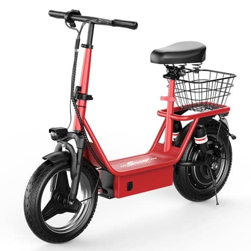 Electric Scooter for Adults, 1000W Peak Motor, Up to 25 MPH 30 Miles, Electric Scooter with Seat, Multiple Suspension, Bright Lights, Provides Comfortable and Safe Ride, 14" E Scooter for Commuting