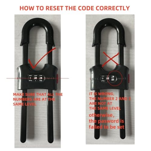 FIGEPO 6 Pack Child Proof U-Shaped Code Sliding Cabinet Door Locks Adjustable Baby Safety Plastic Cupboard Cabinet Latches Set for Knob Handle Drawers Closet Black 7