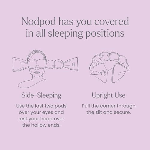 Nodpod Gentle Pressure Sleep Mask | Patented Light Blocking Design for Sleeping, Traveling & Relaxation - Wisteria 5