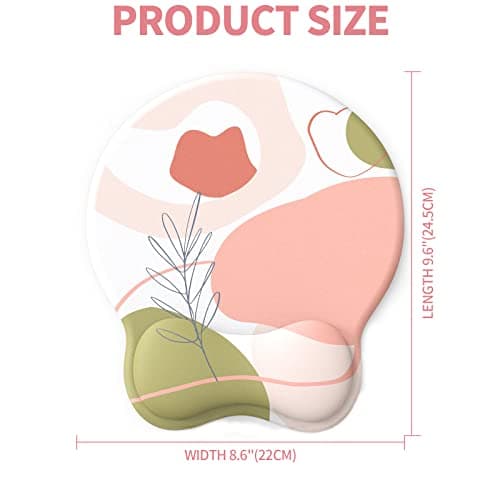 eulps Mouse Pad with Wrist Rest, Comfortable Computer Mousepad with Gel Wrist Support Smooth Surface and Non-Slip PU Base for Pain Relief, Laptop, Office & Home (Rose) 7