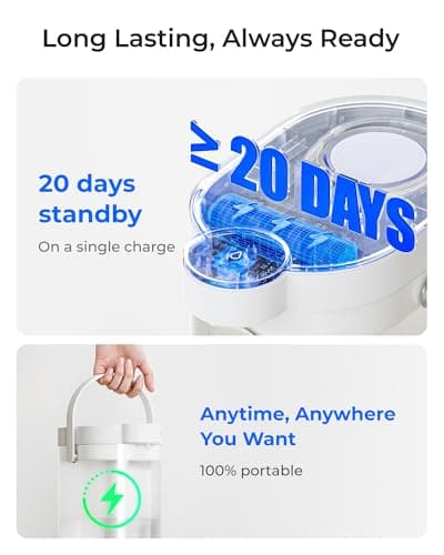 Waterdrop Alkaline Rechargeable Water Filter Dispenser, 6-Stage Instant Electric Powerful Pitcher, Healthy Mineralized Alkaline Water, 15-Cup Portable Countertop System, Does not Lower TDS 7