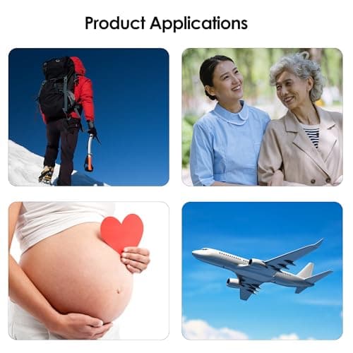 ESPOO Fingertip Pulse Oximeter, Blood Oxygen Saturation Monitor (SpO2) & Pulse Rate Monitor with LED Display, Portable Oxygen Monitor, Includes Batteries & Lanyard 5