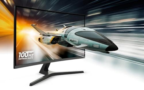 SAMSUNG 32" Essential S3 Series Curved Monitor, FHD 1800R, Game Mode, 100Hz, Game Mode, Eye Saver Mode, Black, with GSF HDMI Cable 8