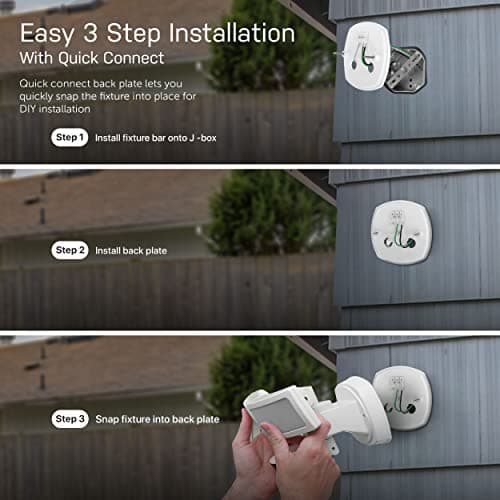 Feit Electric SEC3000/CAM/WIFI Outdoor LED Smart Security Camera with Motion Sensor, 2-Way Audio, 39-Watt Floodlight, Works with Alexa and Google Asst, Alarm, Hardwired, 128 GB Micro SD Card Storage 8