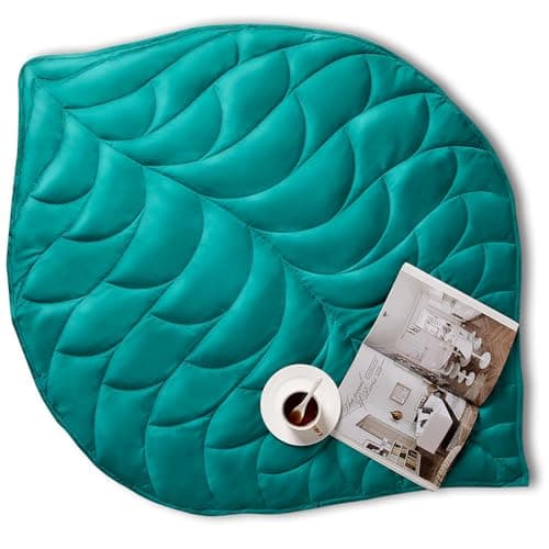 Kaisa Weighted Blanket for Adults(5 lbs, 23"x29"), Weighted Lap Blanket Machine Washable, Small Heavy Blankets with Glass Beads for Home Sleep &Travel,Green