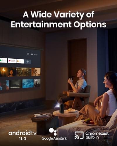 NEBULA Capsule 3 Laser, Outdoor Portable Mini Wi-Fi Smart TV Projector, Upgraded with Google TV, Official Netflix, Dolby Digital, 120 inches Screen and 2.5H Built-In Battery 6