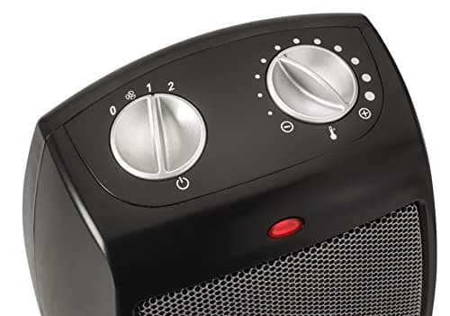 Lasko CD09250 Ceramic Adjustable Thermostat Tabletop or Under-Desk Heater, 9 Inches High, Black 8