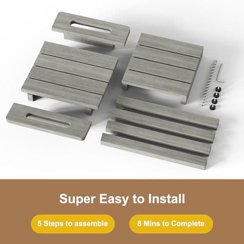 oridom HIPS Shower Benches for Inside Shower, Shower Stool with Space-Efficient Storage Shelf, Waterproof Shower Chair Seat for Spa Bathroom(Light Gray) 7