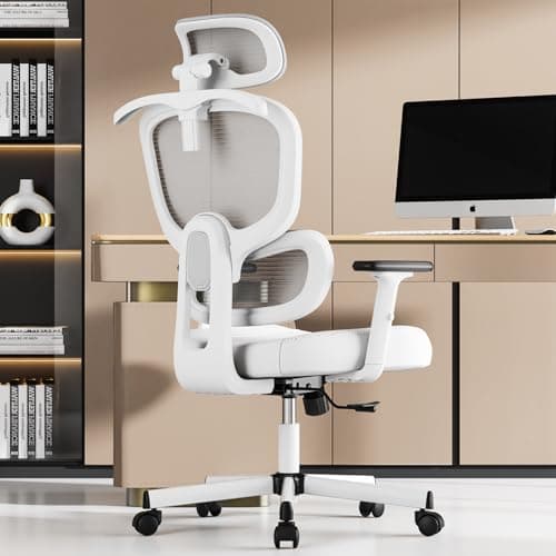 Vansalute Office Chair, Ergonomic Desk Chair, High Back Desk Chair, Big and Tall Reclining Comfy Home Office Chair with Lumbar Support Breathable Mesh Computer Chair Adjustable Armrests
