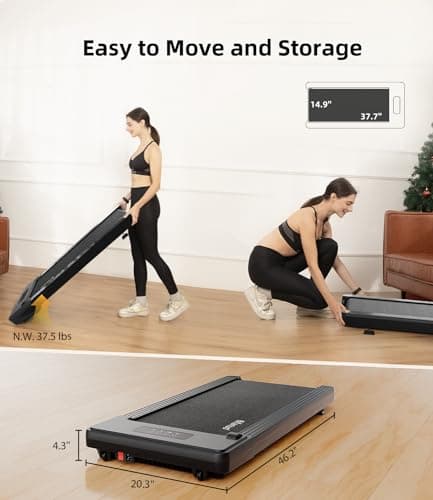Walking Pad - Under Desk Treadmill for Home/Office, Portable with Remote Control LED Display - Ideal for Fitness Enthusiasts 6